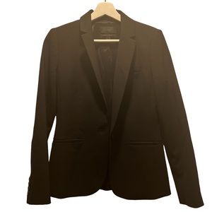 J. Crew Italian Wool BI Stretch Notch Lapel Black Blazer Suit Jacket Size 4